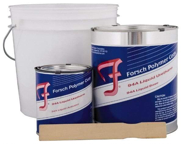 Forsch Polymer Corp - 10 Lb Kit Tan Polyurethane Castable Rubber - 100°F Max Operating Temp, 10 min Tack Free Dry Time, 24 hr Full Cure Time, Series URS 5194 - Caliber Tooling