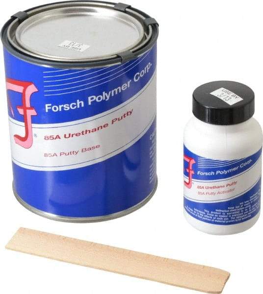 Forsch Polymer Corp - 4 Lb Kit Amber Urethane Putty - 45 min Tack Free Dry Time, 48 hr Full Cure Time, Series URS 5885 - Caliber Tooling