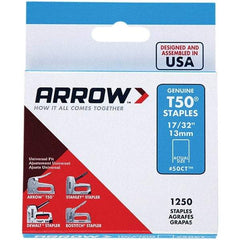 Arrow - 3/8" Wide Galvanized Steel Heavy-Duty Staples - 17/32" Leg Length - Caliber Tooling