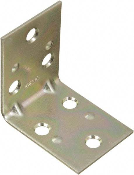 National Mfg. - 2" Long x 1-1/2" Wide Steel Corner Braces - Zinc Plated Finish - Caliber Tooling