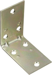 National Mfg. - 2-1/2" Long x 1-1/2" Wide Steel Corner Braces - Zinc Plated Finish - Caliber Tooling