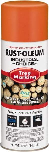 Rust-Oleum - 12 fl oz Fluorescent Orange Marking Paint - 300' Coverage, Modified Alkyd Formula, >500 gL VOC - Caliber Tooling