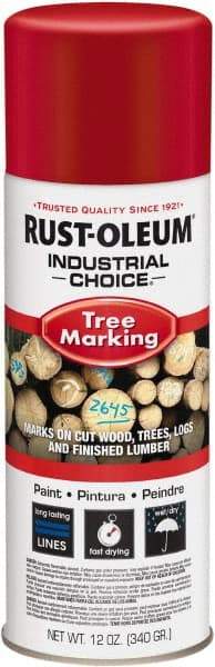 Rust-Oleum - 12 fl oz Red Marking Paint - 300' Coverage, Modified Alkyd Formula, >500 gL VOC - Caliber Tooling