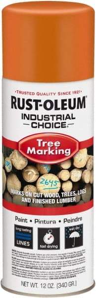 Rust-Oleum - 12 fl oz Orange Marking Paint - 300' Coverage, Modified Alkyd Formula, >500 gL VOC - Caliber Tooling