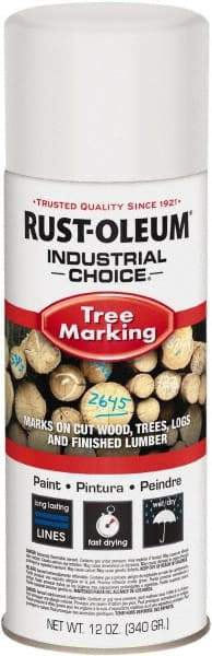 Rust-Oleum - 12 fl oz White Marking Paint - 300' Coverage, Modified Alkyd Formula, >500 gL VOC - Caliber Tooling