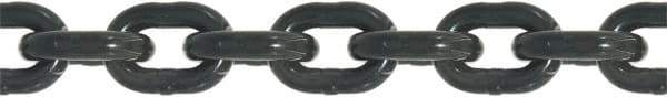 Value Collection - 5/8" Welded Alloy Chain - 18,100 Lb Capacity, Grade 80, 150' Long, Black Finish - Caliber Tooling