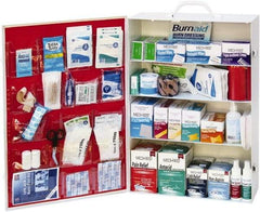 Medique - 1,300 Piece, 125 Person, Industrial First Aid Kit - 15-1/4" Wide x 22-1/4" Deep x 5-1/2" High, Metal Cabinet - Caliber Tooling