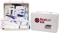 Medique - 100 Piece, 10 Person, Industrial First Aid Kit - 11" Wide x 7-1/2" Deep x 2-1/2" High, Metal Case - Caliber Tooling