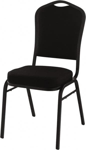 NPS - Fabric Black Stacking Chair - Black Frame, 17" Wide x 23" Deep x 36" High - Caliber Tooling