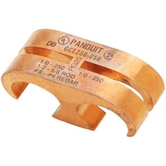 Panduit - 6 to 1/0 AWG Compatible Grounding Clamp - Copper Alloy, 1" OAL - Caliber Tooling