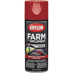 Krylon - Red (International Harvester), 12 oz Net Fill, Gloss, Farm & Equipment Spray Paint - 12 oz Container, Use on Equipment - Caliber Tooling