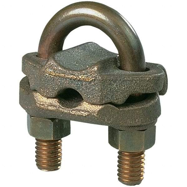 Panduit - 2/0 AWG Compatible Grounding Clamp - Bronze, 4-3/4" OAL, cULus Listed 467 & DB Rated - Caliber Tooling