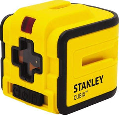 Stanley - 2 Beam 50' Max Range Self Leveling Cross Line Laser - Red Beam, 5/16" at 40' Accuracy, 9-1/4" Long x 3-1/2" Wide x 4" High, Battery Included - Caliber Tooling