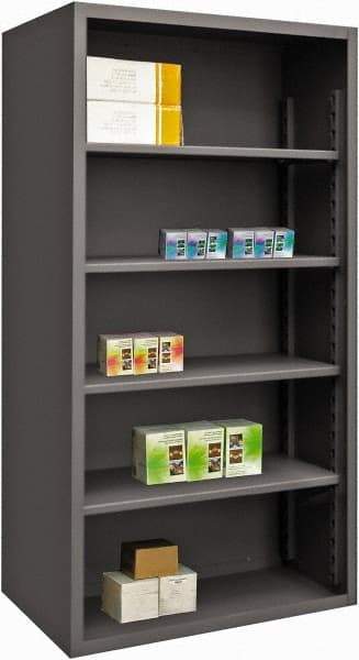 Durham - 4 Shelves, 6,100 Lb Capacity, Closed Shelving System - 72" Wide x 24" Deep x 72" High, Gray - Caliber Tooling