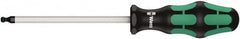 Wera - 12mm Hex Ball End Driver - 6" Bade Length, Ergonomic Cushion Grip Handle, 267mm OAL - Caliber Tooling