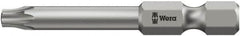 Wera - T8 Torx Bit - 1/4" Hex Drive, 3-1/2" OAL - Caliber Tooling