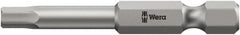 Wera - 1/8" Hex Bit - 1/4" Hex Drive, 3-1/2" OAL - Caliber Tooling