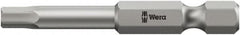 Wera - 3/32" Hex Bit - 1/4" Hex Drive, 3-1/2" OAL - Caliber Tooling