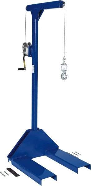 Vestil - 500 Lb Capacity, 77-1/4" Lift Pallet Truck Hoist - 1-7/8" Min Lift Height, 30" Fork Length x 7-5/8" Fork Width, 30" Overall Width - Caliber Tooling