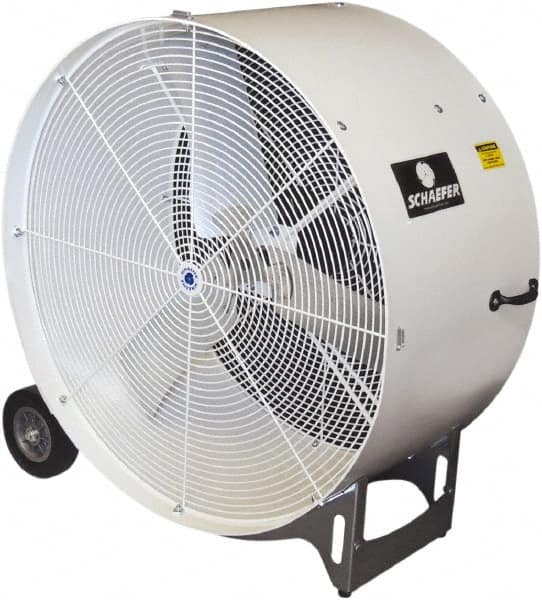 Schaefer Ventilation Equipment - 36" Blade, 1/2 hp, 11,000 CFM, Industrial Circulation Fan - Portable with Wheels, 1 Speed - Caliber Tooling