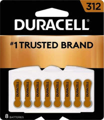 Duracell - Size 312, Zinc Air, 8 Pack, Hearing Aid Battery - 1.4 Volts, Flat Terminal, PR41, ANSI 7002ZD Regulated - Caliber Tooling