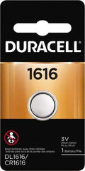 Duracell - Size 1616, Lithium, 1 Pack, Button & Coin Cell Battery - 3 Volts, Flat Terminal, CR1616, ANSI 5021LC Regulated - Caliber Tooling