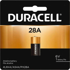 Duracell - Size 28A, Alkaline, 1 Pack, Standard Battery - 6 Volts, Button Tab Terminal, LR1406, ANSI 1414A Regulated - Caliber Tooling