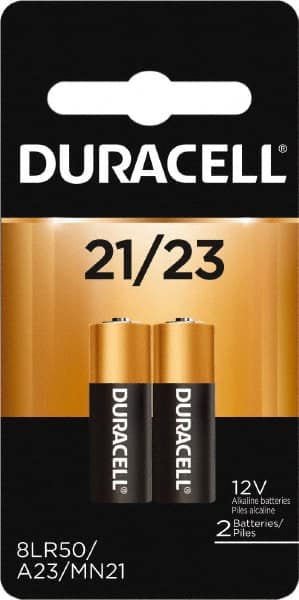 Duracell - Size 21/23, Alkaline, 2 Pack, Standard Battery - 12 Volts, Button Tab Terminal, 3LR50, ANSI 1811A Regulated - Caliber Tooling