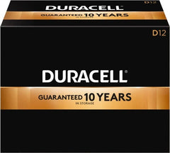 Duracell - Size D, Alkaline, 12 Pack, Standard Battery - 1.5 Volts, Button Tab Terminal, LR20, ANSI 13A Regulated - Caliber Tooling