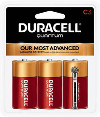 Duracell - Size C, Alkaline, 3 Pack, Standard Battery - 1.5 Volts, Button Tab Terminal, LR14, ANSI 14A Regulated - Caliber Tooling