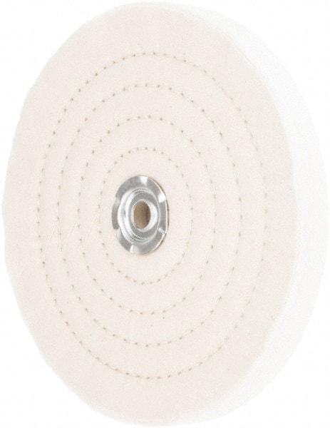 Value Collection - 8" Diam x 3/4" Thick Unmounted Buffing Wheel - 60 Ply, Polishing, 1" Arbor Hole, Medium Density - Caliber Tooling