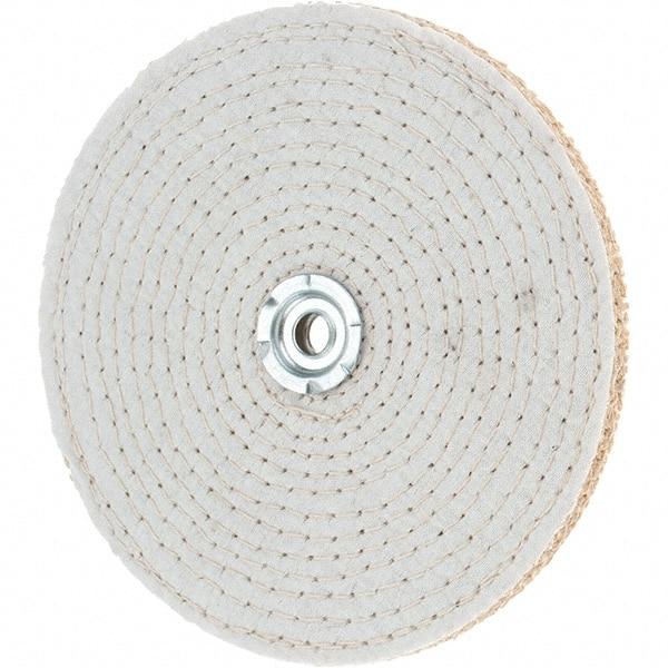 Value Collection - 8" Diam x 3/8" Thick Unmounted Buffing Wheel - 40 Ply, Polishing, 1" Arbor Hole, Hard Density - Caliber Tooling