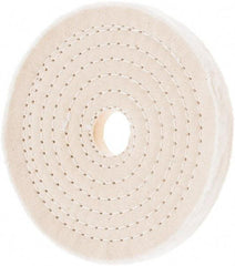 Value Collection - 6" Diam x 1/2" Thick Unmounted Buffing Wheel - 50 Ply, Polishing, 1" Arbor Hole, Hard Density - Caliber Tooling