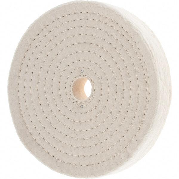 Value Collection - 8" Diam x 1" Thick Unmounted Buffing Wheel - 80 Ply, Polishing, 1" Arbor Hole, Hard Density - Caliber Tooling