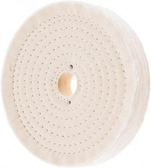 Value Collection - 7" Diam x 1" Thick Unmounted Buffing Wheel - 80 Ply, Polishing, 1" Arbor Hole, Hard Density - Caliber Tooling