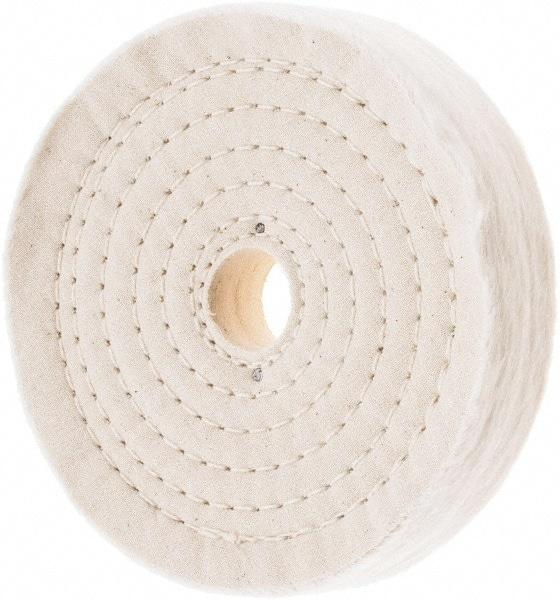 Value Collection - 6" Diam x 1" Thick Unmounted Buffing Wheel - 80 Ply, Polishing, 1" Arbor Hole, Hard Density - Caliber Tooling