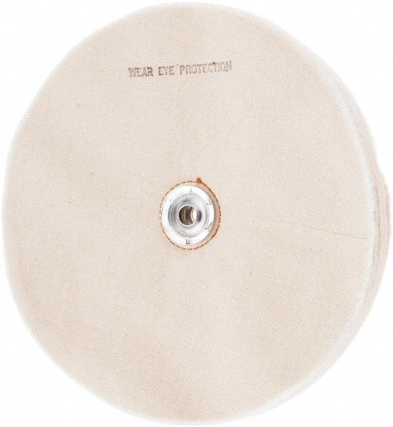 Value Collection - 10" Diam x 1/2" Thick Unmounted Buffing Wheel - 50 Ply, Polishing, 1" Arbor Hole, Soft Density - Caliber Tooling