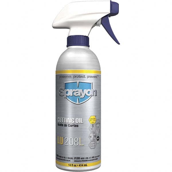 Sprayon - Sprayon, 14 oz Bottle Cutting Fluid - Straight Oil, For Drilling, Cutting, Threading, Sawing, Reaming, Broaching, Grinding - Caliber Tooling