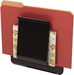 Deflect-o - 9-1/4" Wide x 10-5/8" High x 1-3/4" Deep Plastic Wall File - 1 Compartment, Black - Caliber Tooling