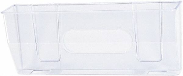 Deflect-o - 15" Wide x 6-3/8" High x 3" Deep Plastic Wall File - 1 Compartment, Clear - Caliber Tooling