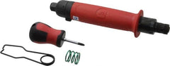 Universal Tool - 1/4" Bit Holder, 1,100 RPM, Inline Handle Air Screwdriver - 5 to 45 In/Lb Torque, 4 CFM - Caliber Tooling