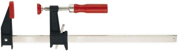 Bessey - 12" Capacity, 5" Throat Depth Cast Iron Bar Clamp - 1,200 Lb Clamping Pressure, 16" OAL - Caliber Tooling