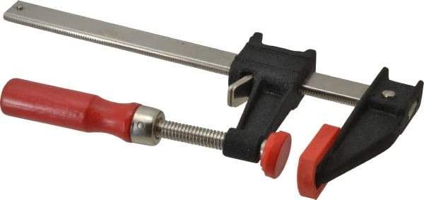 Bessey - 6" Capacity, 2-1/2" Throat Depth Cast Iron Bar Clamp - 600 Lb Clamping Pressure, 10" OAL - Caliber Tooling