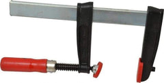 Bessey - 8" Capacity, 4" Throat Depth Steel Bar Clamp - 800 Lb Clamping Pressure, 12" OAL - Caliber Tooling