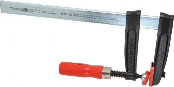 Bessey - 12" Capacity, 4-1/2" Throat Depth Steel Bar Clamp - 950 Lb Clamping Pressure, 16" OAL - Caliber Tooling