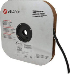 VELCRO Brand - 5/8" Wide x 25 Yd Long Adhesive Backed Hook Roll - Continuous Roll, Black - Caliber Tooling