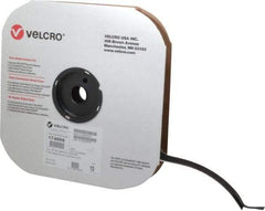 VELCRO Brand - 1" Wide x 10 Yd Long Adhesive Backed Hook Roll - Continuous Roll, Black - Caliber Tooling