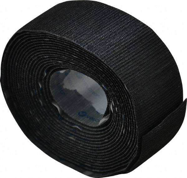 VELCRO Brand - 2" Wide x 5 Yd Long Adhesive Backed Hook Roll - Continuous Roll, Black - Caliber Tooling