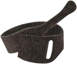 VELCRO Brand - 10 Piece 1" Wide x 8" Piece Length, Self Fastening Tie/Strap Hook & Loop Strap - Perforated/Pieces Roll, Black - Caliber Tooling