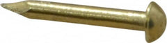 Made in USA - 16 Gauge, 1/2" OAL Escutcheon Pin Nails - Smooth Shank, Brass, Bright Finish - Caliber Tooling